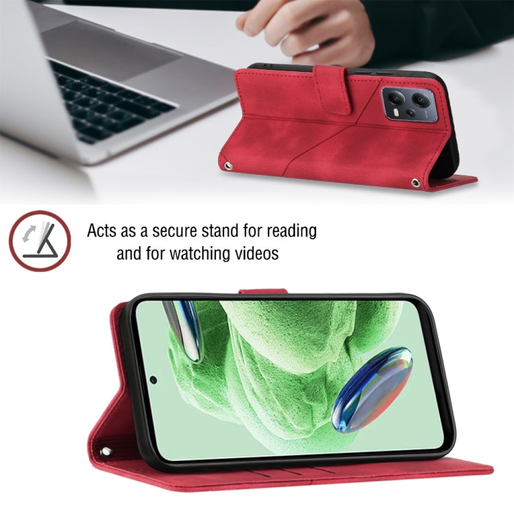 For Xiaomi Redmi Note 12 Global Skin-feel Embossed Leather Phone Case