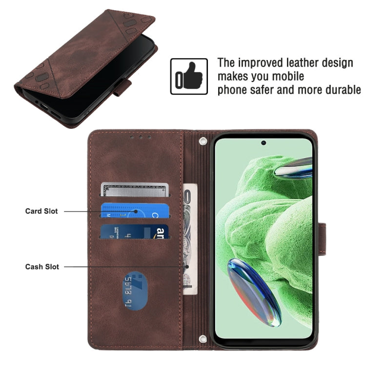 For Xiaomi Redmi Note 12 Global Skin-feel Embossed Leather Phone Case