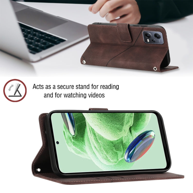 For Xiaomi Redmi Note 12 Global Skin-feel Embossed Leather Phone Case
