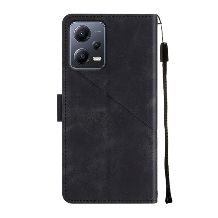 For Xiaomi Redmi Note 12 Global Skin-feel Embossed Leather Phone Case