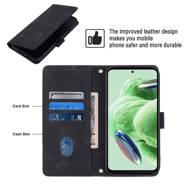 For Xiaomi Redmi Note 12 Global Skin-feel Embossed Leather Phone Case
