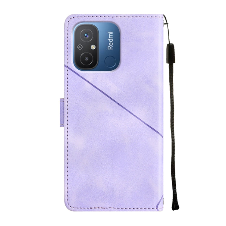 For Xiaomi Redmi 12C / 11A 4G Skin-feel Embossed Leather Phone Case