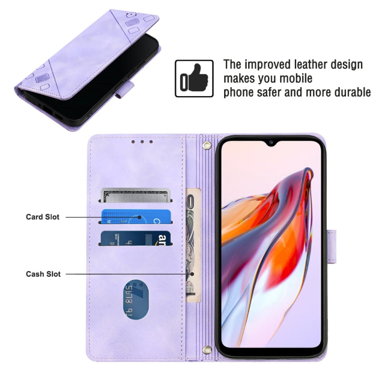 For Xiaomi Redmi 12C / 11A 4G Skin-feel Embossed Leather Phone Case
