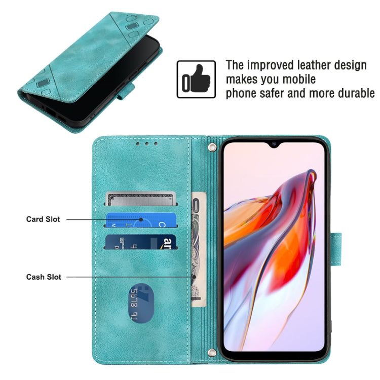 For Xiaomi Redmi 12C / 11A 4G Skin-feel Embossed Leather Phone Case