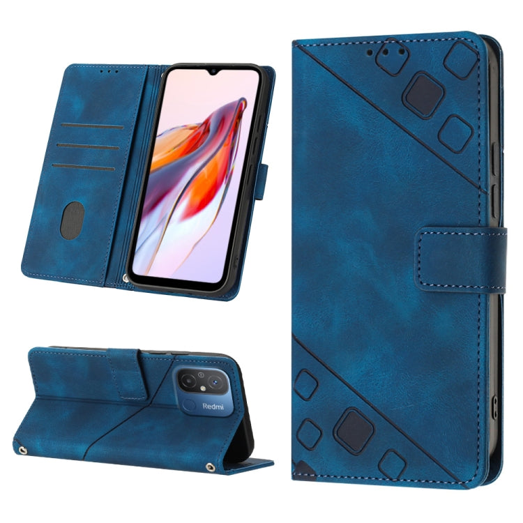 For Xiaomi Redmi 12C / 11A 4G Skin-feel Embossed Leather Phone Case