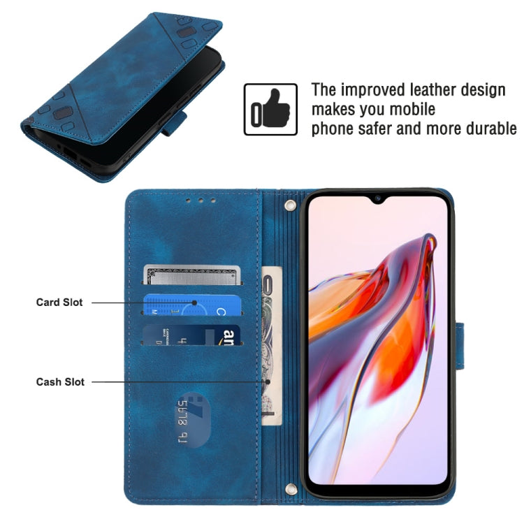 For Xiaomi Redmi 12C / 11A 4G Skin-feel Embossed Leather Phone Case