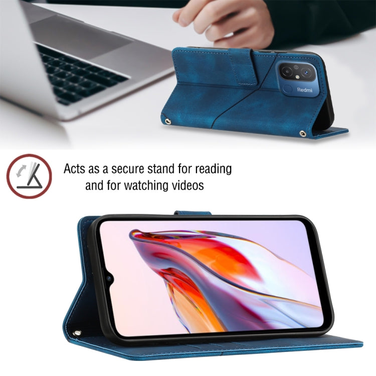 For Xiaomi Redmi 12C / 11A 4G Skin-feel Embossed Leather Phone Case