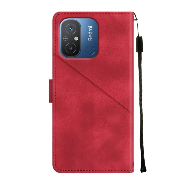 For Xiaomi Redmi 12C / 11A 4G Skin-feel Embossed Leather Phone Case