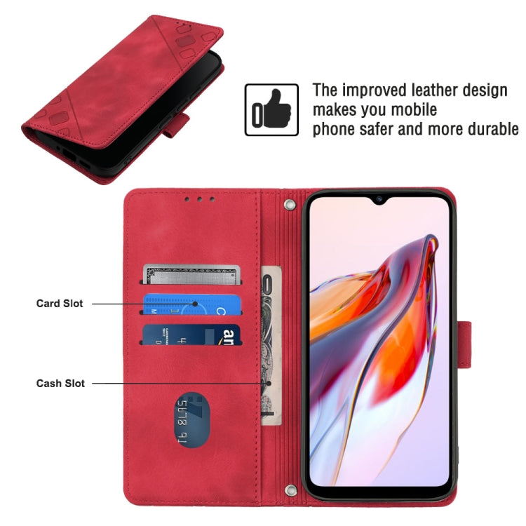 For Xiaomi Redmi 12C / 11A 4G Skin-feel Embossed Leather Phone Case