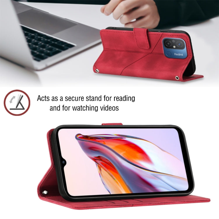 For Xiaomi Redmi 12C / 11A 4G Skin-feel Embossed Leather Phone Case