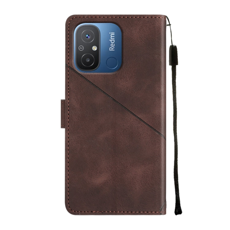 For Xiaomi Redmi 12C / 11A 4G Skin-feel Embossed Leather Phone Case