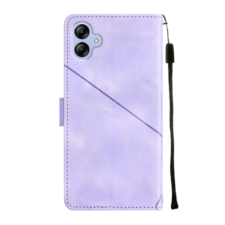 For Samsung Galaxy A04e / F04 / M04 Skin-feel Embossed Leather Phone Case