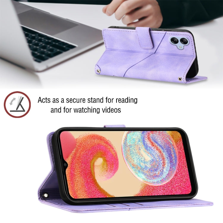 For Samsung Galaxy A04e / F04 / M04 Skin-feel Embossed Leather Phone Case