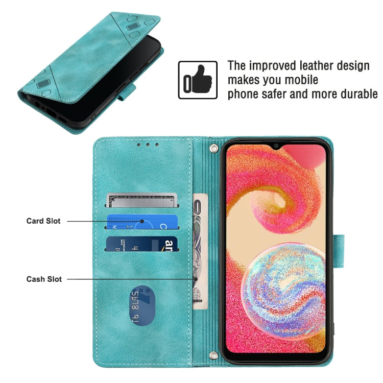 For Samsung Galaxy A04e / F04 / M04 Skin-feel Embossed Leather Phone Case
