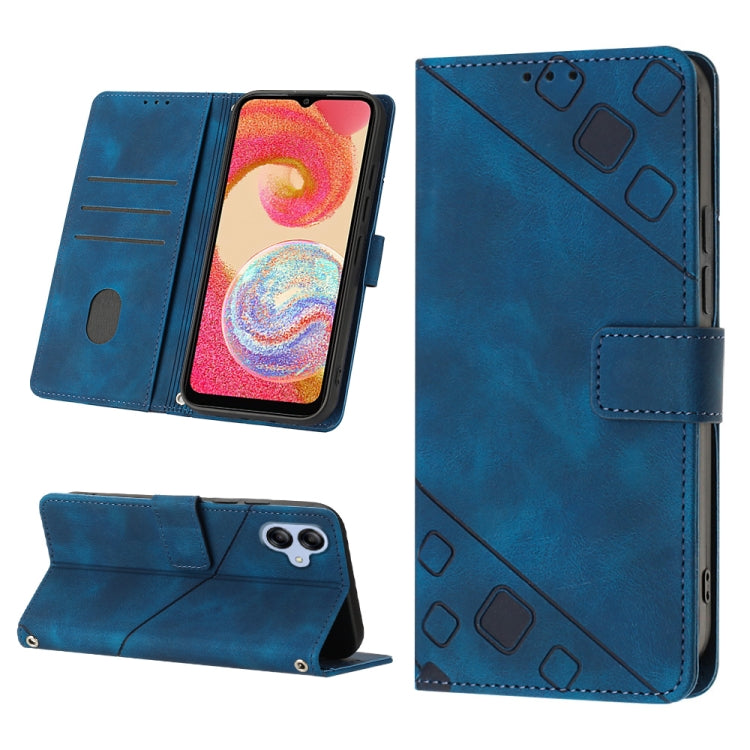 For Samsung Galaxy A04e / F04 / M04 Skin-feel Embossed Leather Phone Case