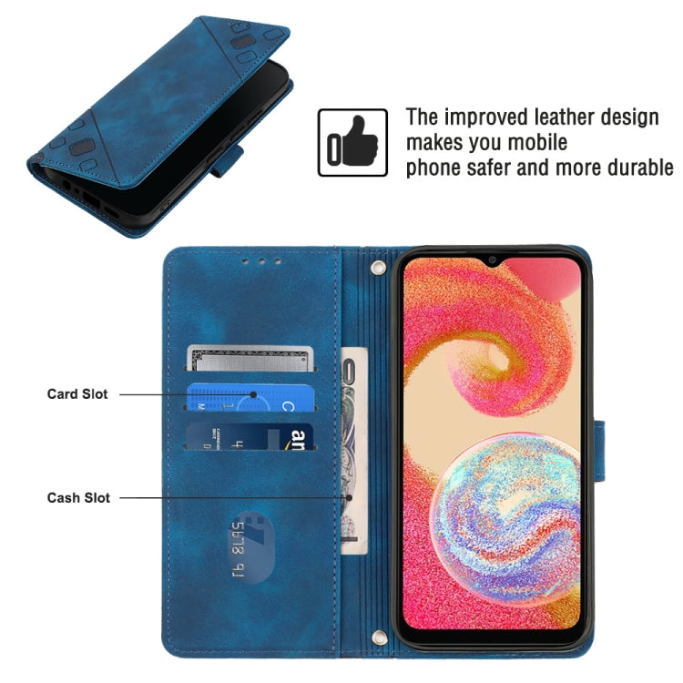 For Samsung Galaxy A04e / F04 / M04 Skin-feel Embossed Leather Phone Case