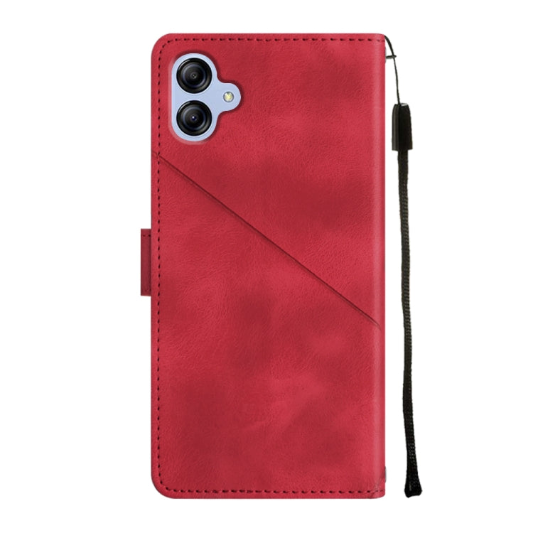 For Samsung Galaxy A04e / F04 / M04 Skin-feel Embossed Leather Phone Case