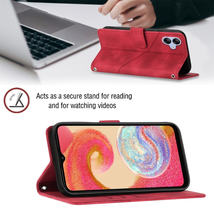 For Samsung Galaxy A04e / F04 / M04 Skin-feel Embossed Leather Phone Case