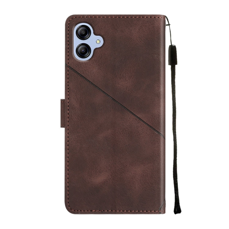 For Samsung Galaxy A04e / F04 / M04 Skin-feel Embossed Leather Phone Case