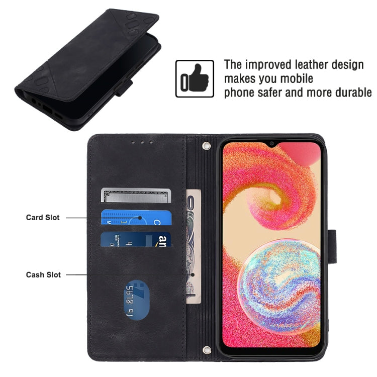 For Samsung Galaxy A04e / F04 / M04 Skin-feel Embossed Leather Phone Case