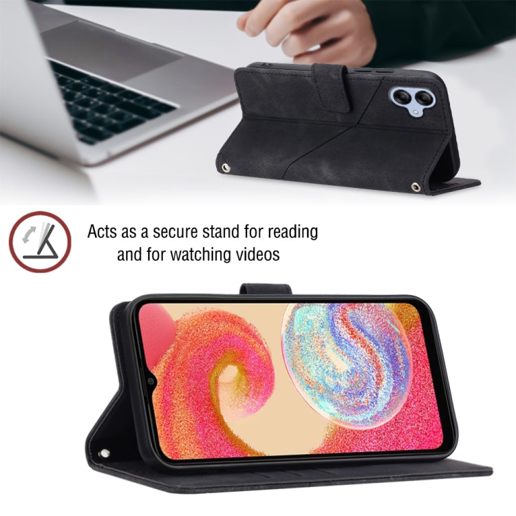 For Samsung Galaxy A04e / F04 / M04 Skin-feel Embossed Leather Phone Case