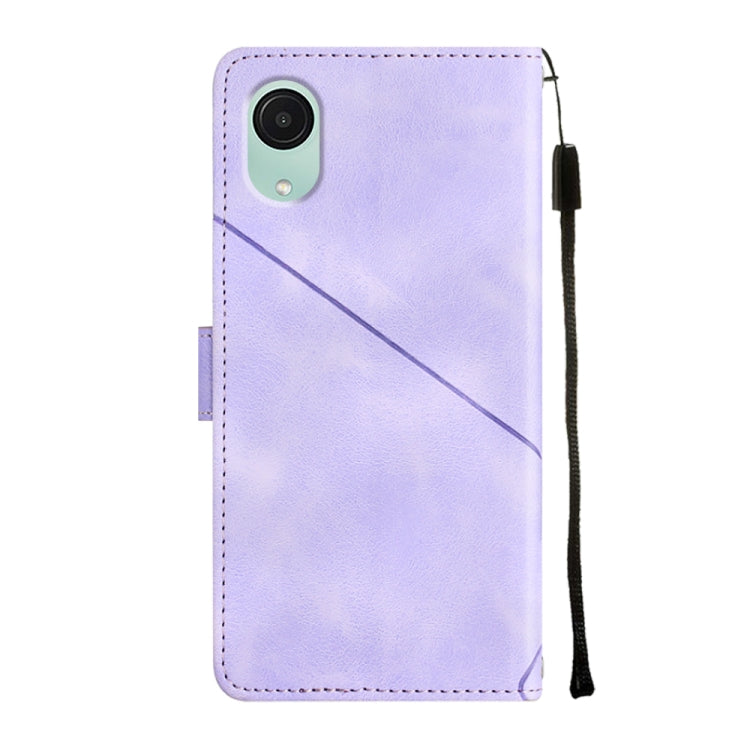 For Samsung Galaxy A04 Core Skin-feel Embossed Leather Phone Case