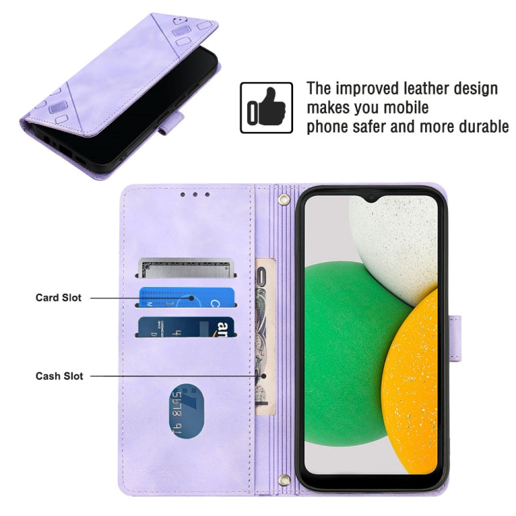 For Samsung Galaxy A04 Core Skin-feel Embossed Leather Phone Case