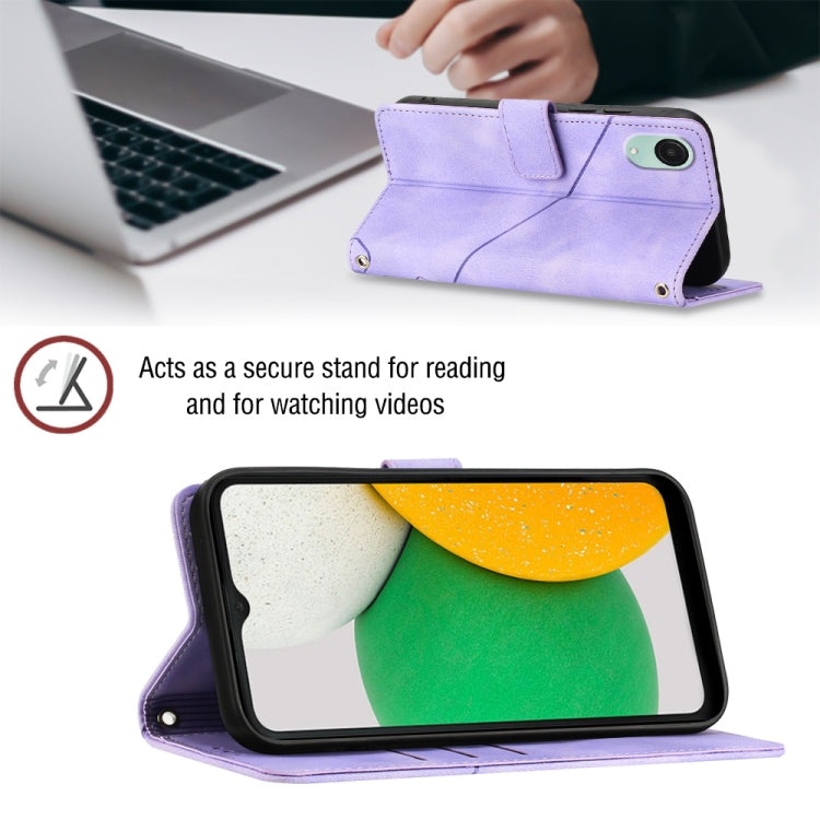 For Samsung Galaxy A04 Core Skin-feel Embossed Leather Phone Case