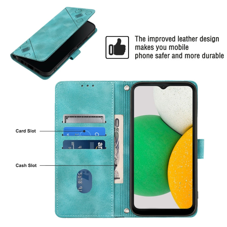 For Samsung Galaxy A04 Core Skin-feel Embossed Leather Phone Case