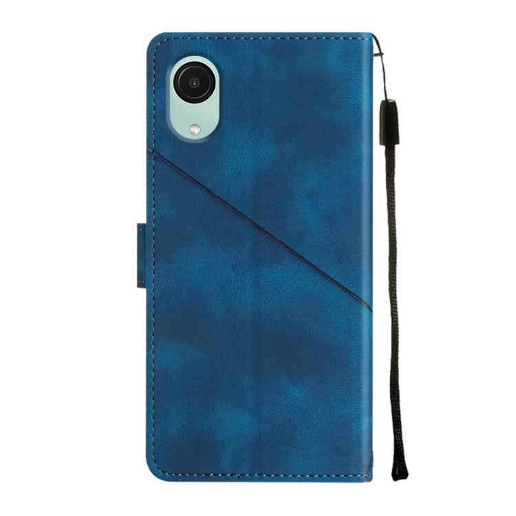 For Samsung Galaxy A04 Core Skin-feel Embossed Leather Phone Case