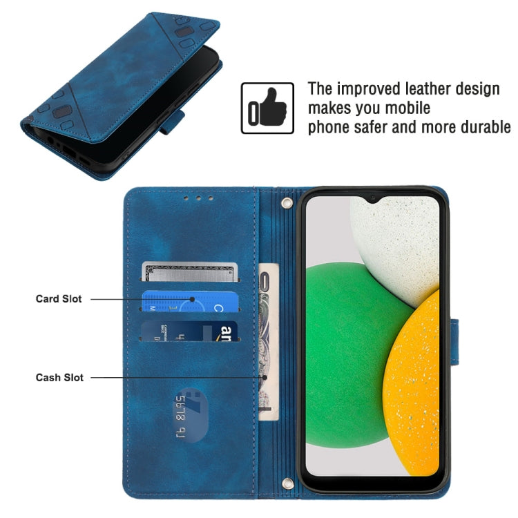 For Samsung Galaxy A04 Core Skin-feel Embossed Leather Phone Case
