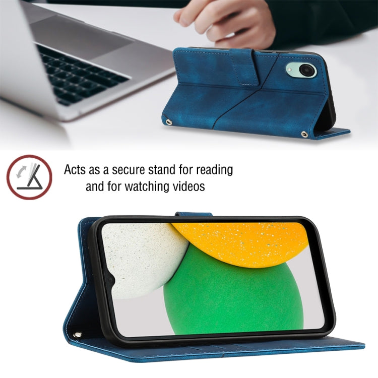 For Samsung Galaxy A04 Core Skin-feel Embossed Leather Phone Case