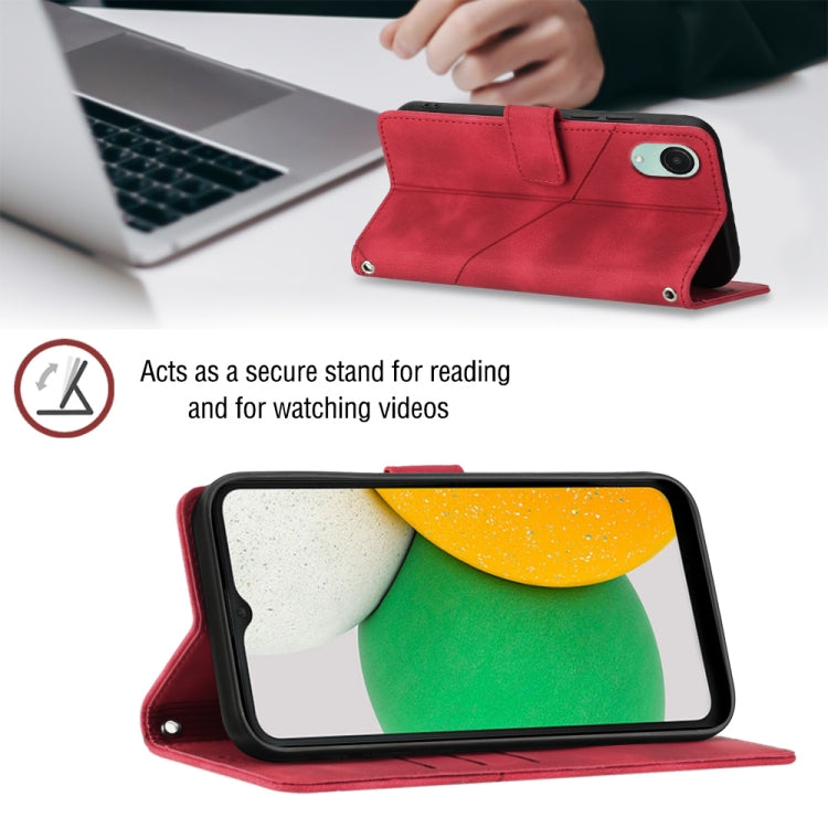 For Samsung Galaxy A04 Core Skin-feel Embossed Leather Phone Case