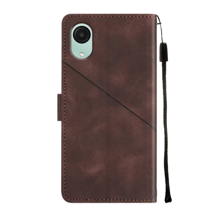 For Samsung Galaxy A04 Core Skin-feel Embossed Leather Phone Case