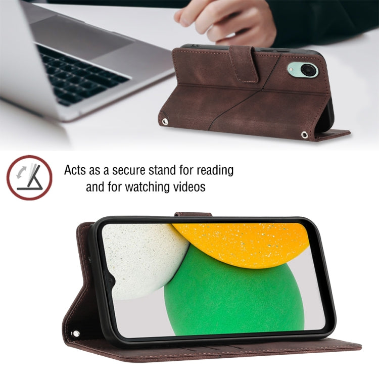 For Samsung Galaxy A04 Core Skin-feel Embossed Leather Phone Case