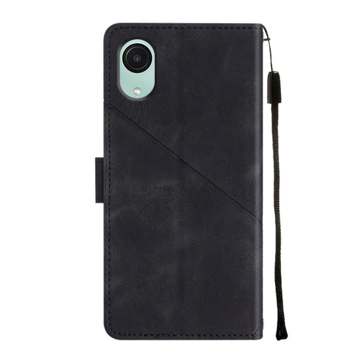 For Samsung Galaxy A04 Core Skin-feel Embossed Leather Phone Case
