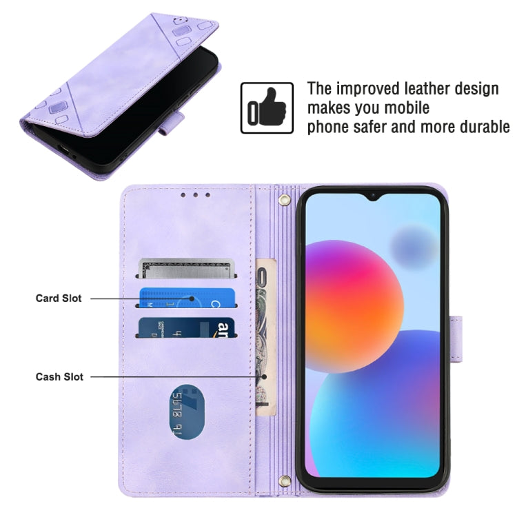 For ZTE Blade A52 Skin-feel Embossed Leather Phone Case