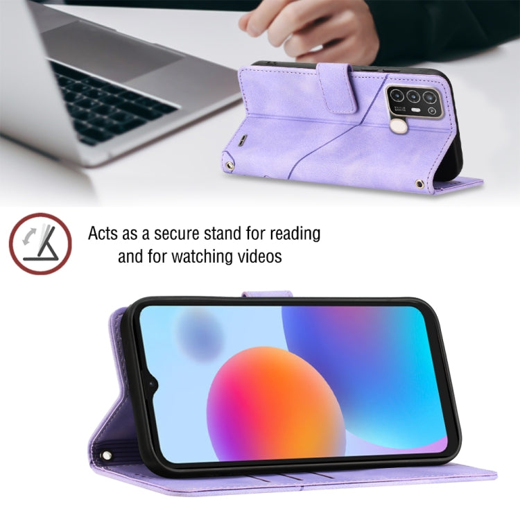 For ZTE Blade A52 Skin-feel Embossed Leather Phone Case