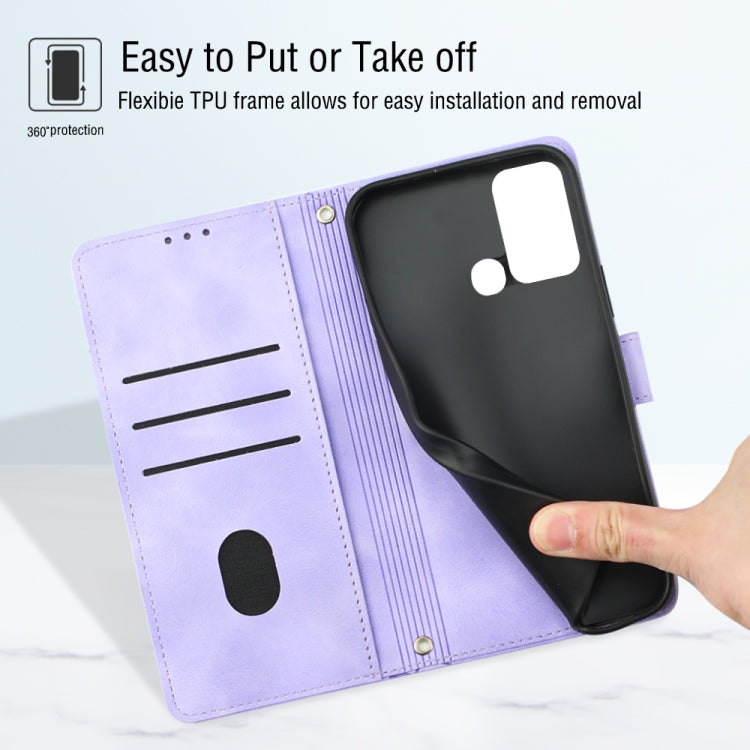 For ZTE Blade A52 Skin-feel Embossed Leather Phone Case