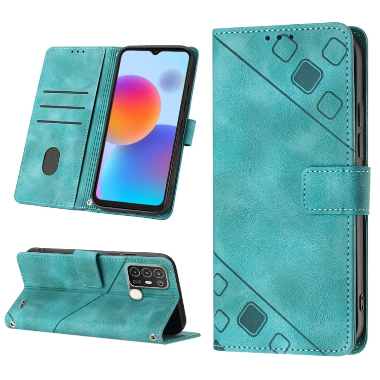 For ZTE Blade A52 Skin-feel Embossed Leather Phone Case