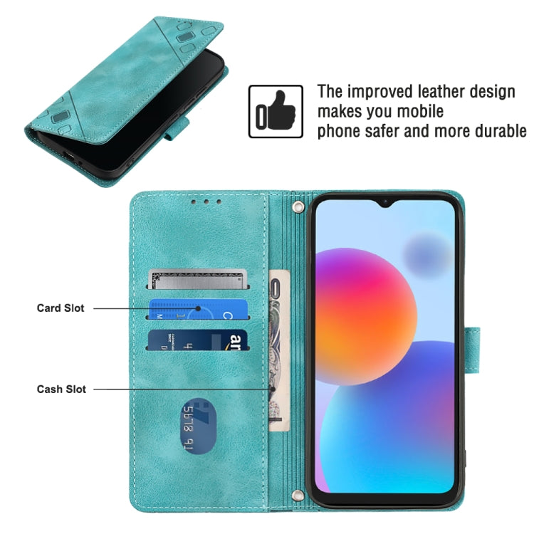 For ZTE Blade A52 Skin-feel Embossed Leather Phone Case