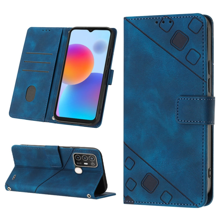 For ZTE Blade A52 Skin-feel Embossed Leather Phone Case