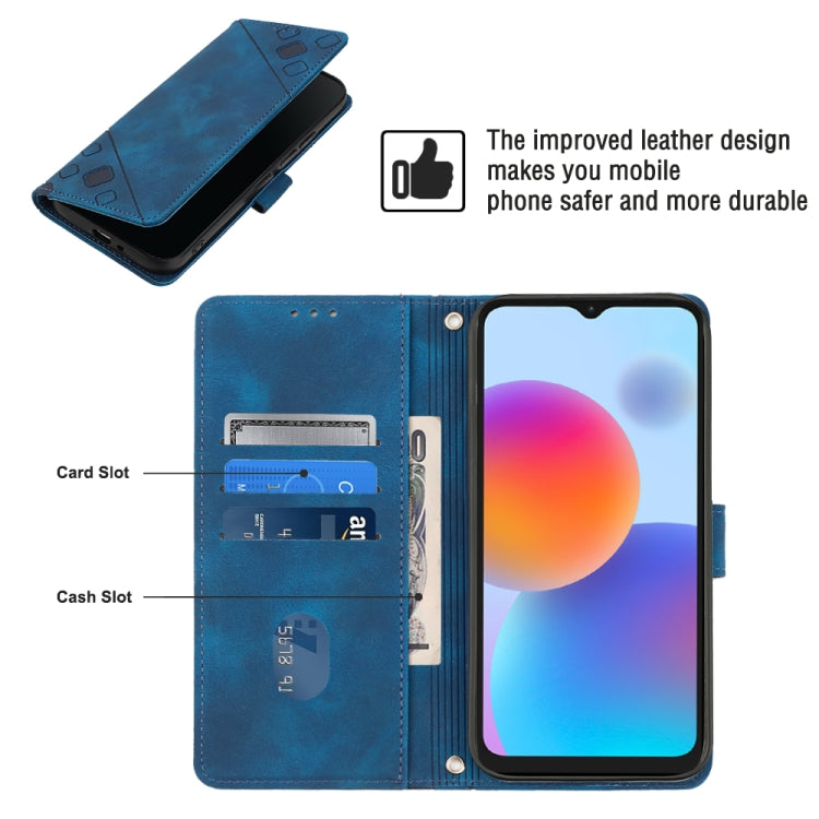For ZTE Blade A52 Skin-feel Embossed Leather Phone Case