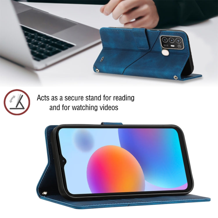 For ZTE Blade A52 Skin-feel Embossed Leather Phone Case