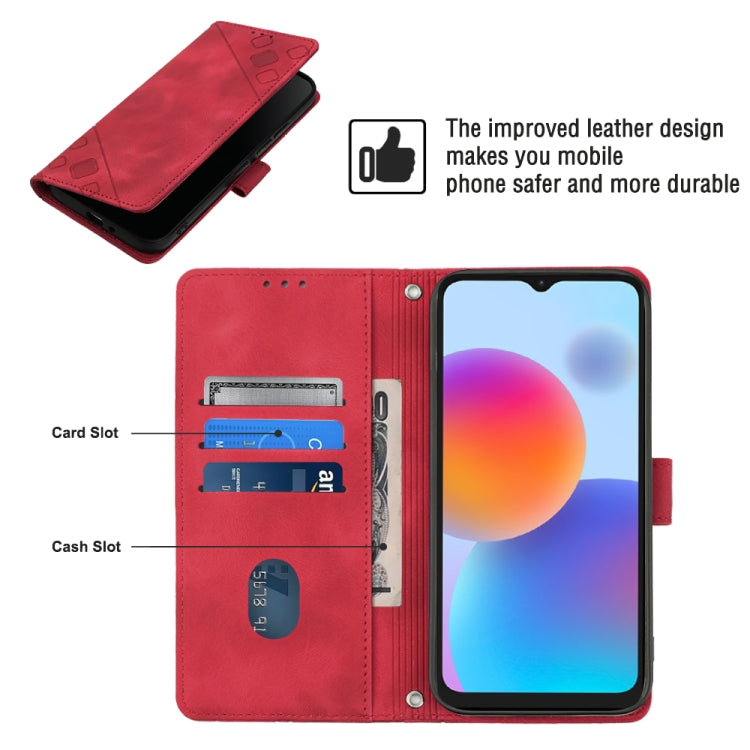 For ZTE Blade A52 Skin-feel Embossed Leather Phone Case