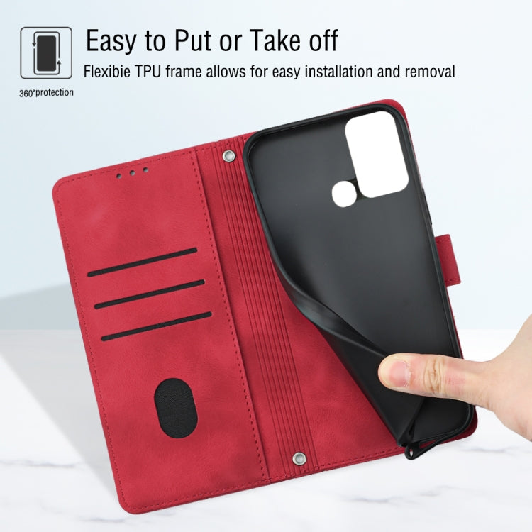 For ZTE Blade A52 Skin-feel Embossed Leather Phone Case