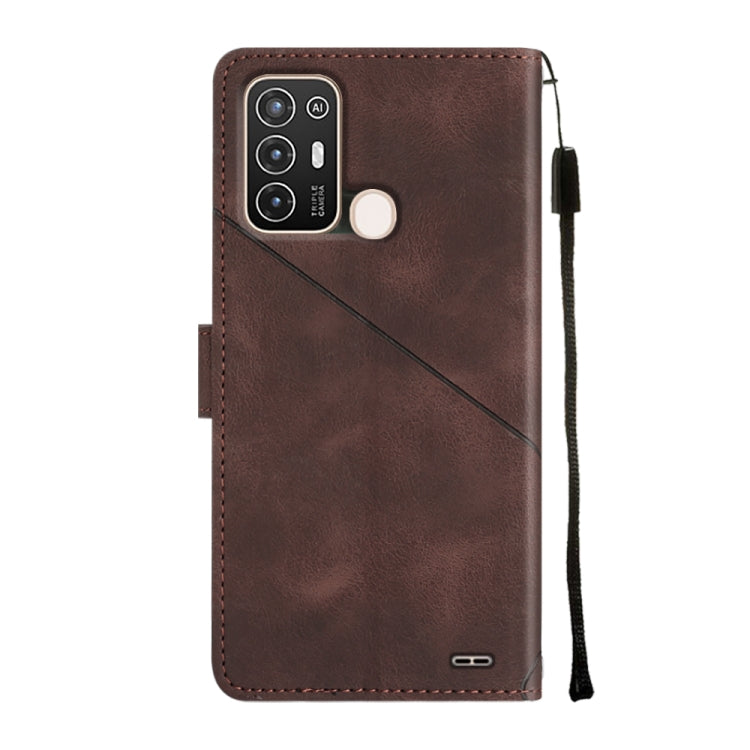 For ZTE Blade A52 Skin-feel Embossed Leather Phone Case