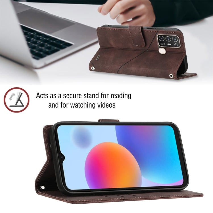 For ZTE Blade A52 Skin-feel Embossed Leather Phone Case