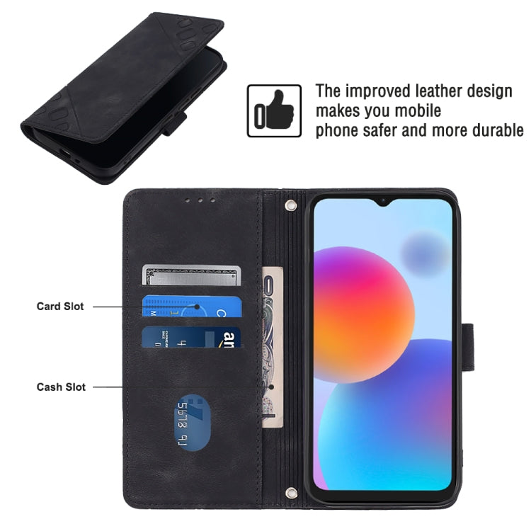 For ZTE Blade A52 Skin-feel Embossed Leather Phone Case