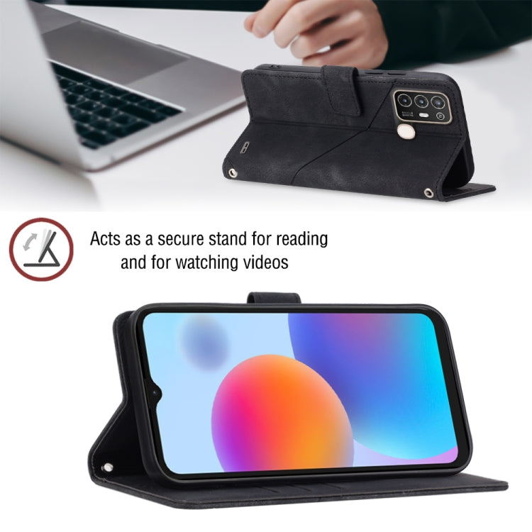 For ZTE Blade A52 Skin-feel Embossed Leather Phone Case